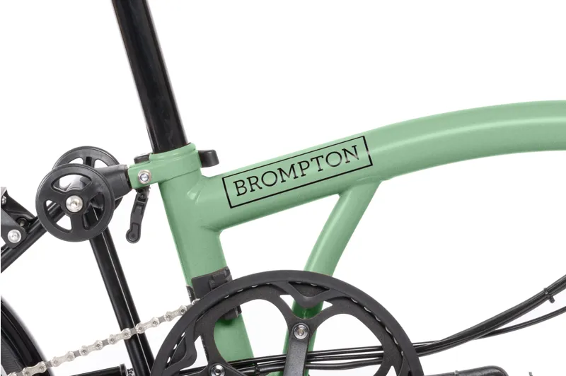Brompton Electric C Line Explore 12 Speed Folding Bike 2024 in Match Green-5